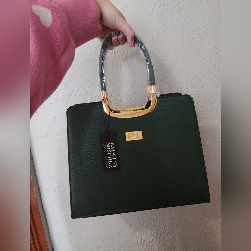 Badgley Mischka Green Handbag